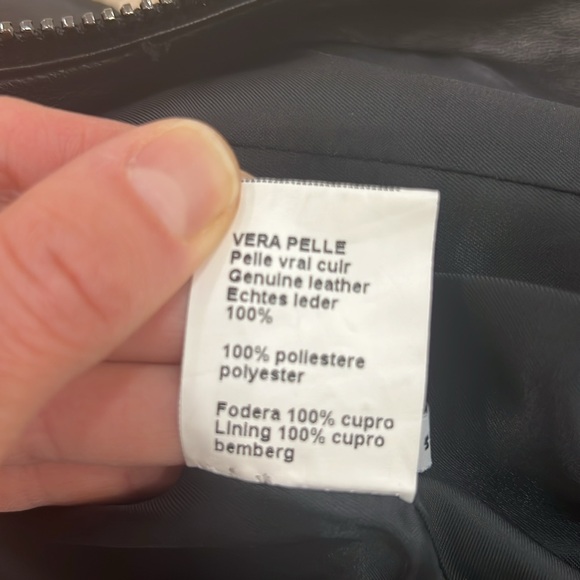 GIULIANA TESO DESIGNER LEATHER JACKET. SIZE 40 which size small. - Picture 16 of 16